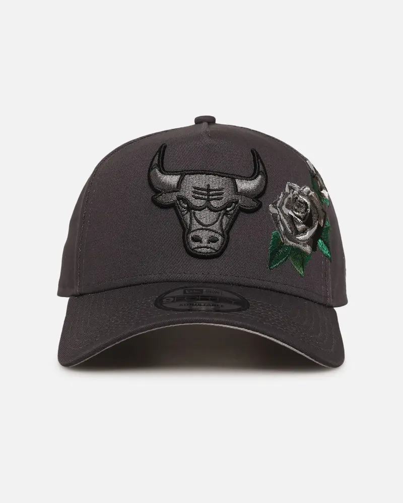 New Era Chicago Bulls 'Gray Tonal Rose Embroidery' 9Forty A-Frame Snapback Gray 1
