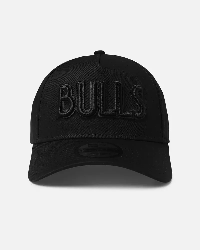 New Era Chicago Bulls 'Nba Black On Black' 9Forty A-Frame Snapback Black 1