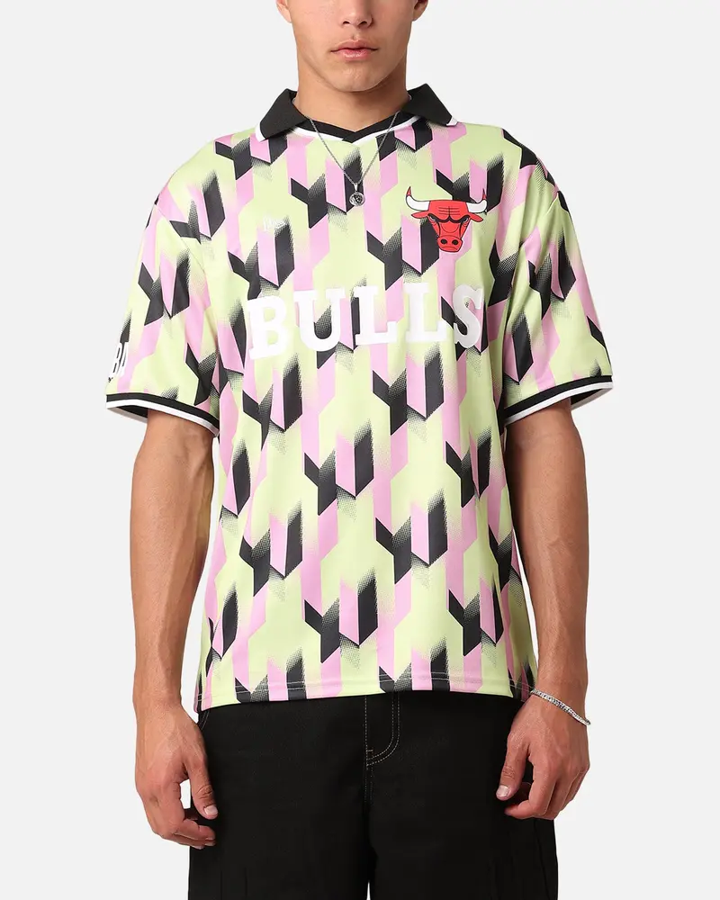 New Era Chicago Bulls Nba Soccer T-Shirt Green Pastel 1