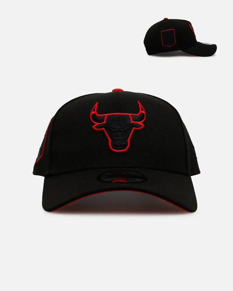New Era Chicago Bulls 'Outline' 9Forty A-Frame Snapback Black 1
