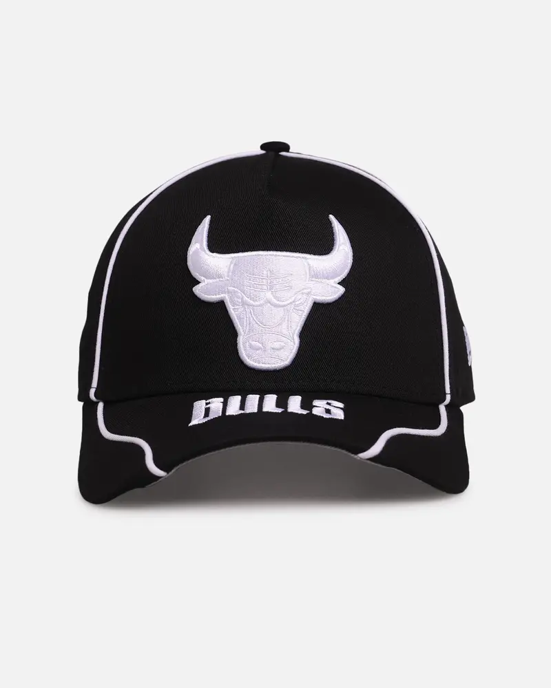 New Era Chicago Bulls 'Piping' 9Forty A-Frame Snapback Black/White 1