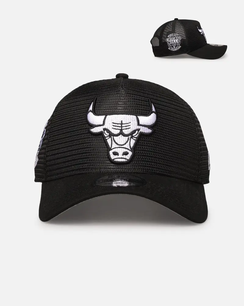 New Era Chicago Bulls 'Polychromatic Mesh' 9Forty A-Frame Snapback Black 1
