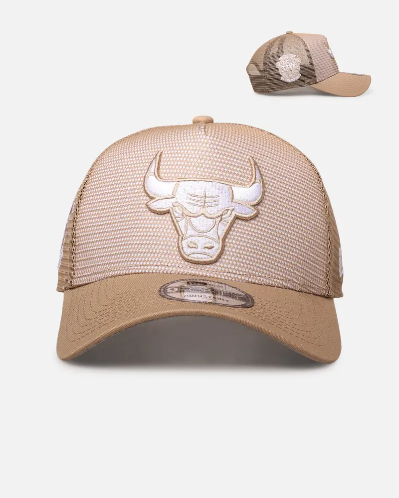 New Era Chicago Bulls 'Polychromatic Mesh' 9Forty A-Frame Snapback Camel 1