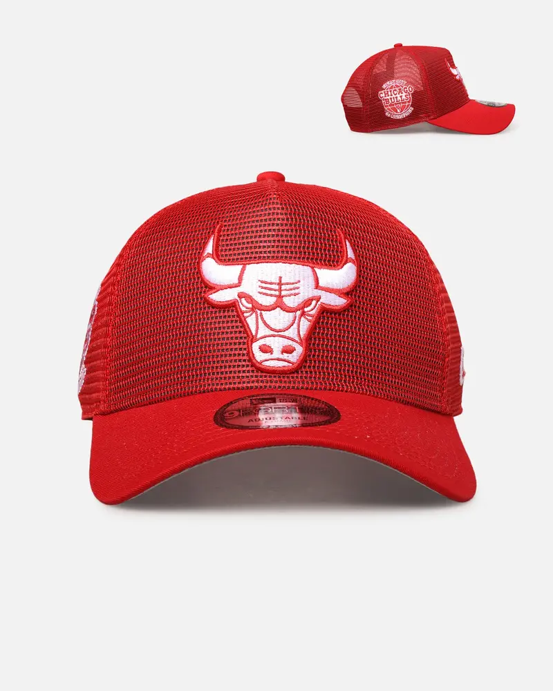 New Era Chicago Bulls 'Polychromatic Mesh' 9Forty A-Frame Snapback Scarlet 1