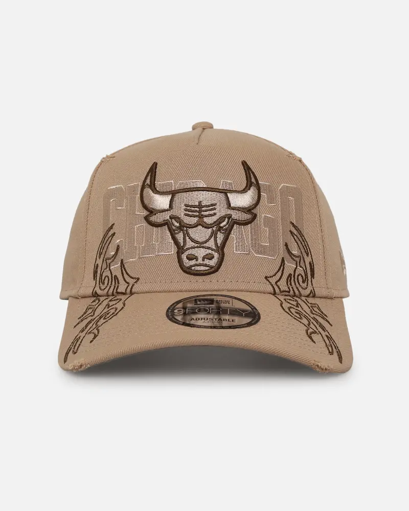 New Era Chicago Bulls 'Tribal' 9Forty A-Frame Snapback Camel 1