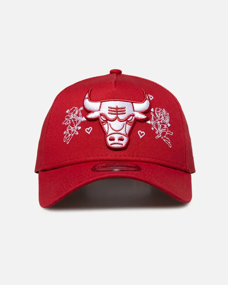 New Era Chicago Bulls 'Valentines Day' 9Forty A-Frame Snapback Dark Red 1