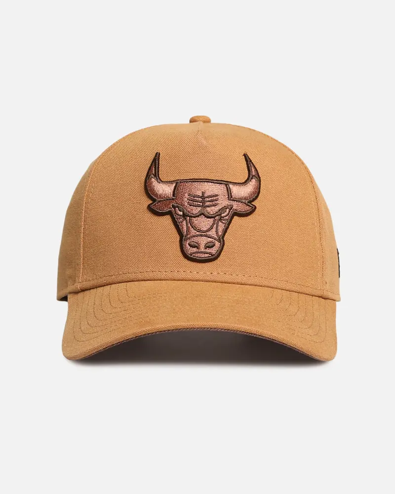 New Era Chicago Bulls 'Washed Canvas' 9Forty A-Frame Snapback Bronze 1
