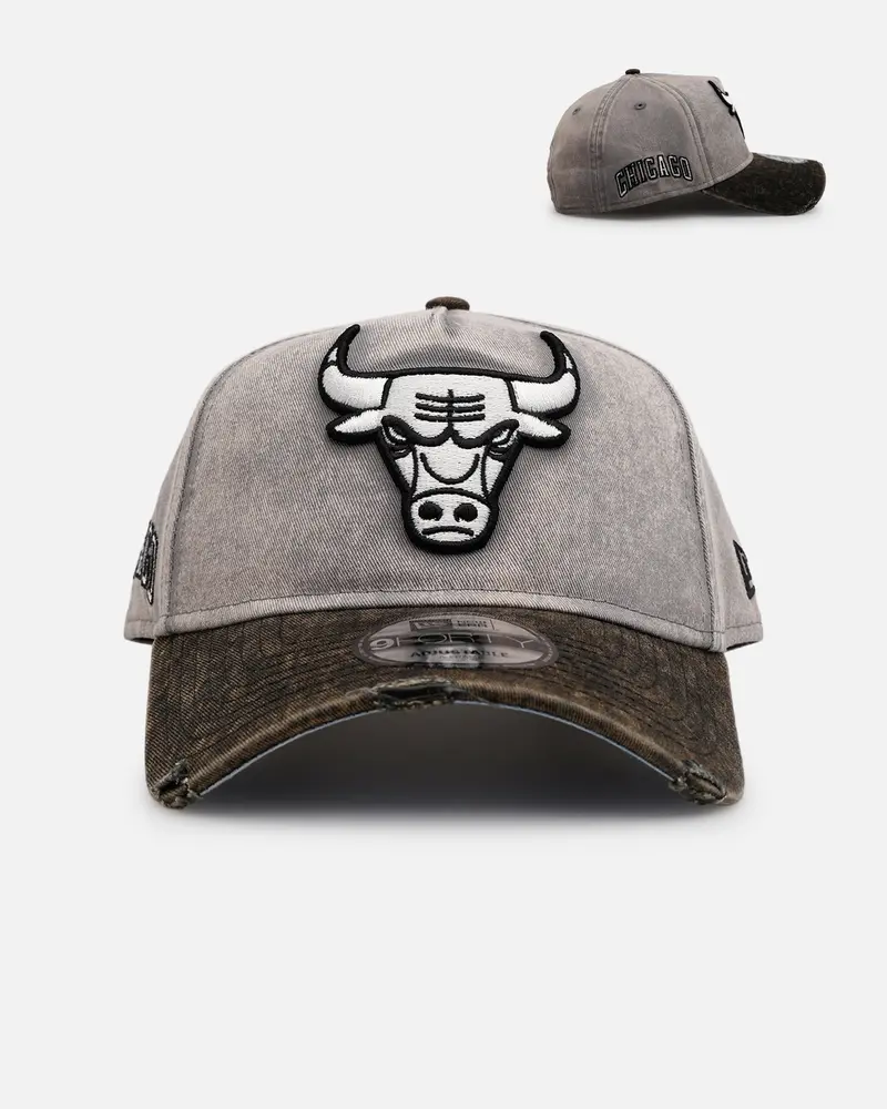 New Era Chicago Bulls 'Washed Storm Gray' 9Forty A-Frame Snapback Gray 1