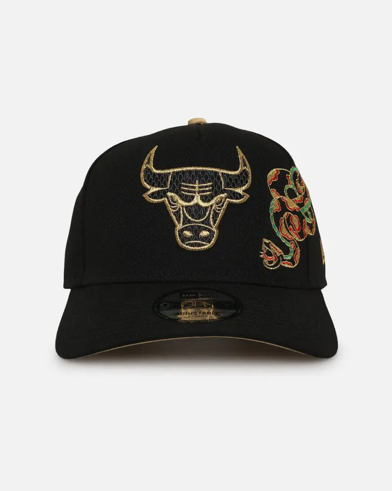 New Era Chicago Bulls 'Year Of The Snake' 9Forty A-Frame Snapback Black/Gold 1