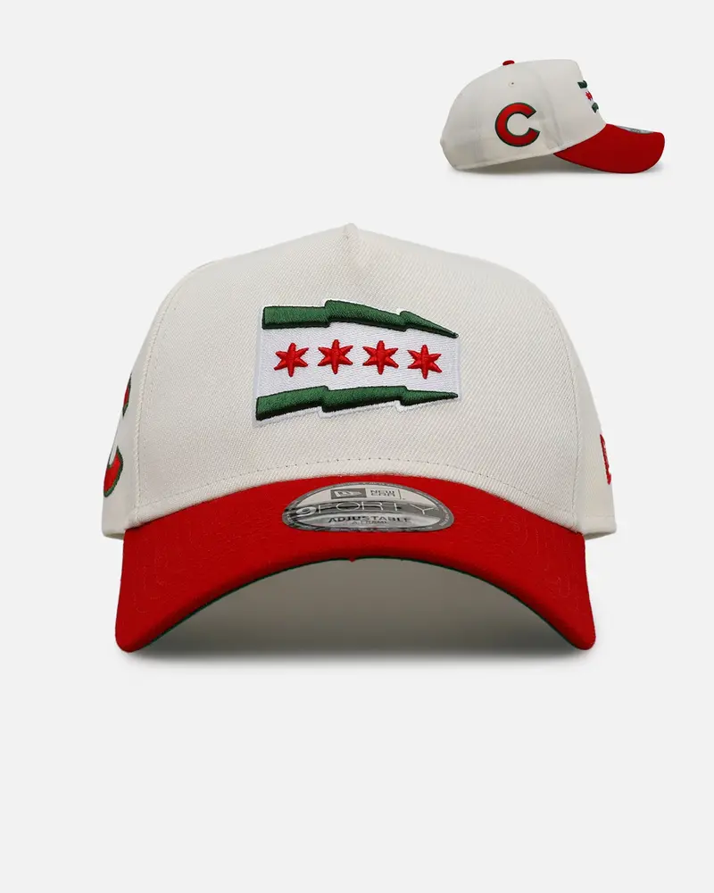 New Era Chicago Cubs 'Strawberry' 9Forty A-Frame Snapback Chrome/Red 1