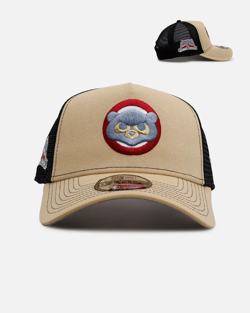New Era Chicago Cubs 'Vintage Truckers' 9Fortty A-Frame Trucker Snapback Vegas Gold 1