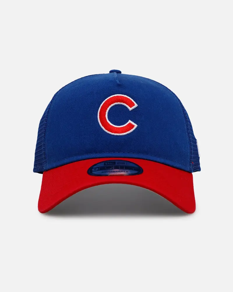 New Era Chicago Cubs 'Washed Truckers' 9Forty A-Frame Trucker Snapback Official Team Color 1