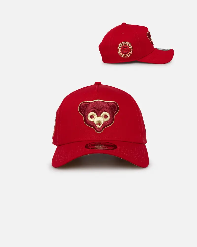 New Era Chicago Cubs 'Year Of The Dragon' 9Forty A-Frame Snapback Scarlet/Gold 1