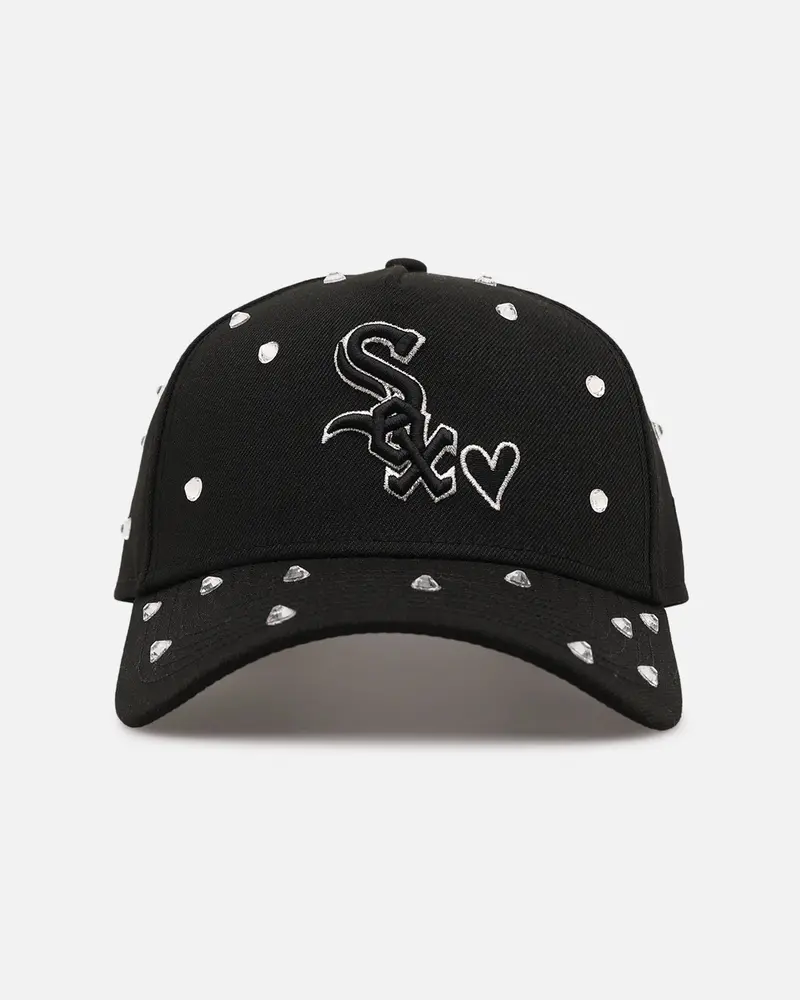 New Era Chicago White Sox 'Black Satin Hearts' 9Forty A-Frame Snapback Black 1