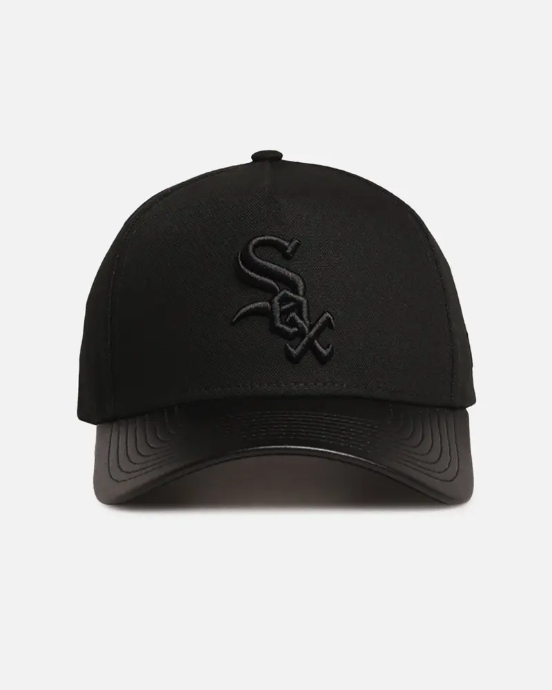 New Era Chicago White Sox 'Canvas Leather' 9Forty A-Frame Snapback Black 1