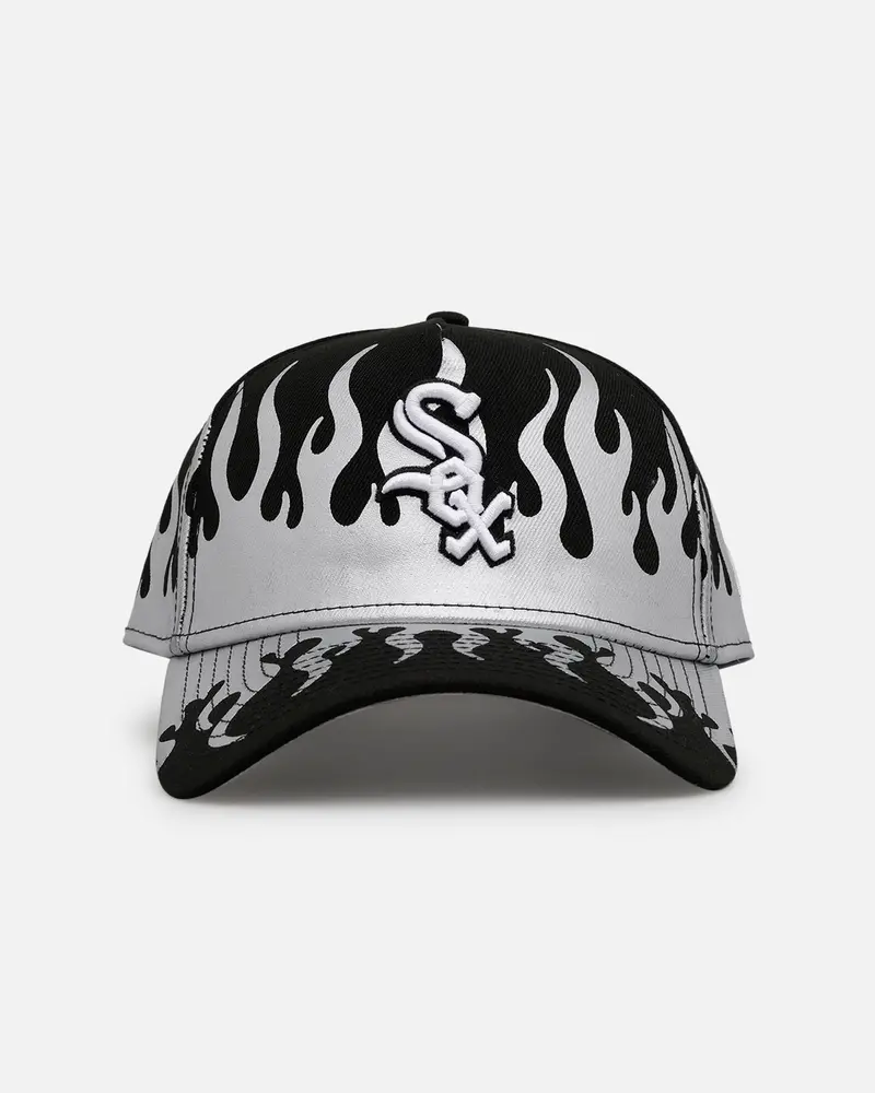 New Era Chicago White Sox 'Metallic Flames' 9Forty A-Frame Snapback Black/Silver 1