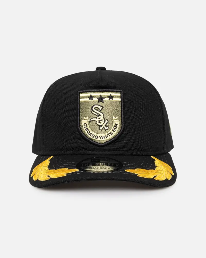 New Era Chicago White Sox 'Military Patch' Pre-Curved Golfer Snapback Black 1