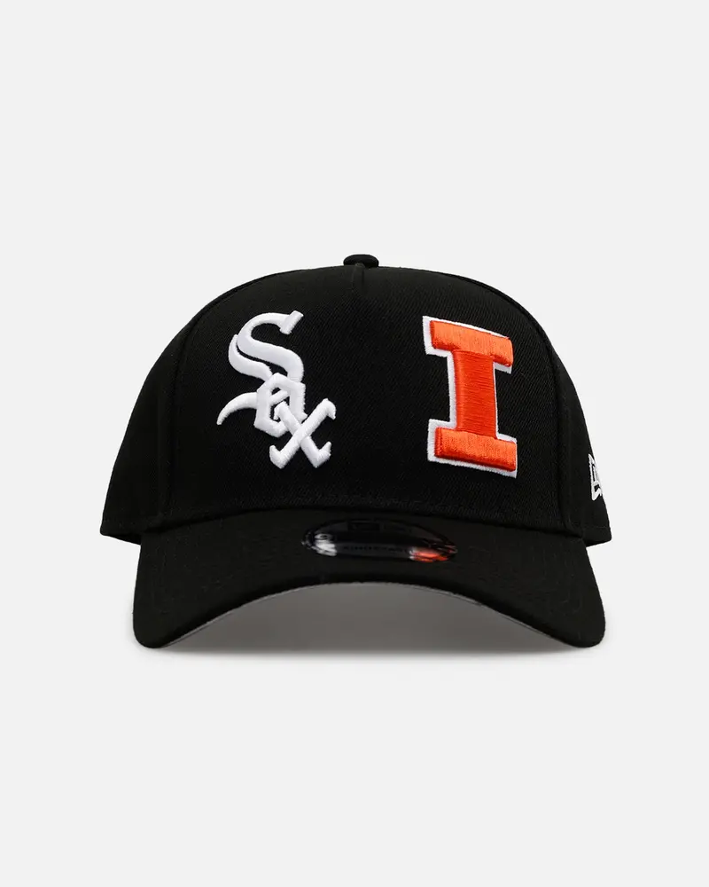 New Era Chicago White Sox 'Mlb & Ncaa Dual Logo' 9Forty A-Frame Snapback Black 1