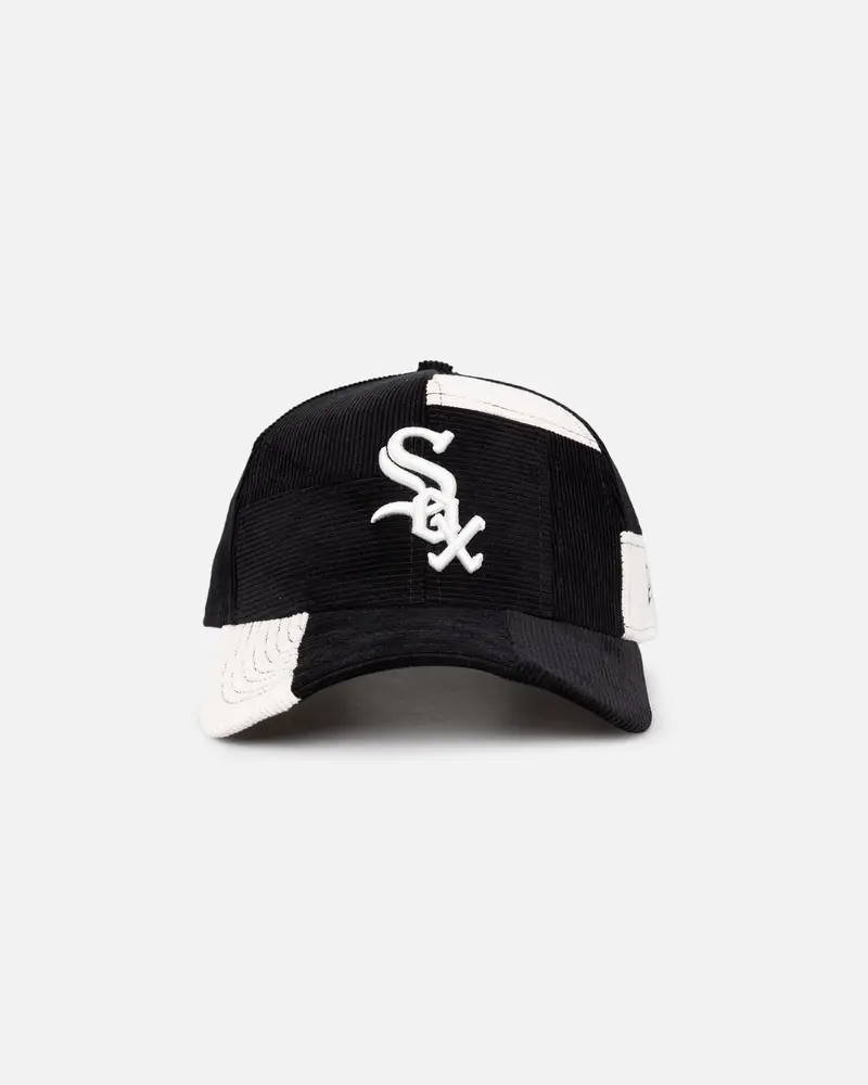 New Era Chicago White Sox 'Patchwork Corduroy' 9Forty A-Frame Snapback Black/Cream 1