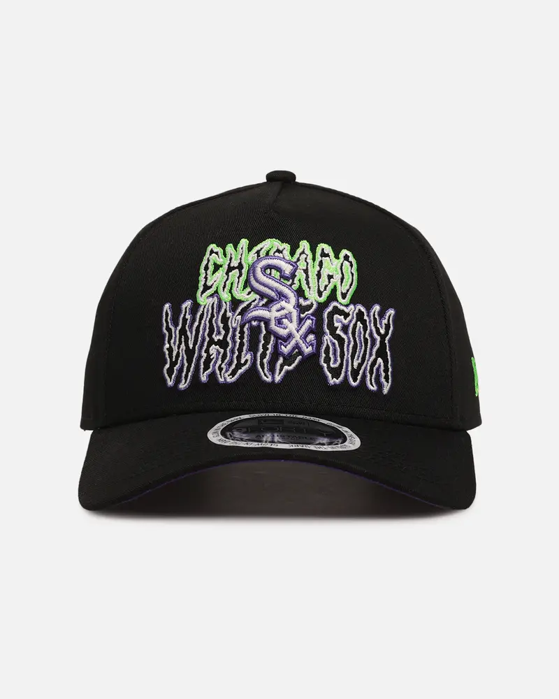 New Era Chicago White Sox 'Spooky Script' 9Forty A-Frame Snapback Black/Green/Purple 1