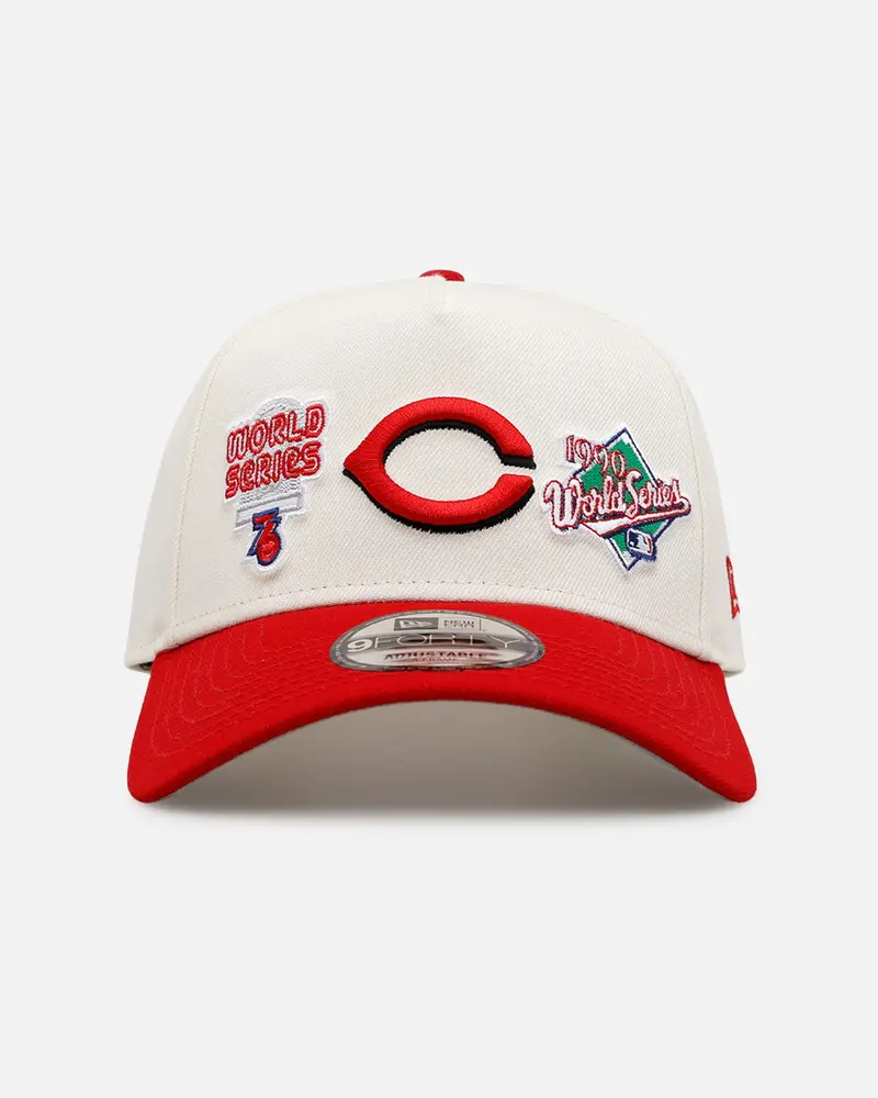 New Era Cincinnati Reds 'World Series Logo' 9Forty A-Frame Snapback Chrome 1