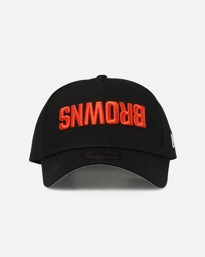 New Era Cleveland Browns 'Upside Down Logo' 9Forty A-Frame Snapback Black 1