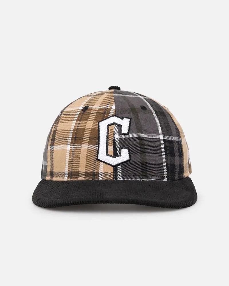 New Era Cleveland Guardians 'Multi Panel Plaid' 9Fifty High Crown Strapback Plaid 1