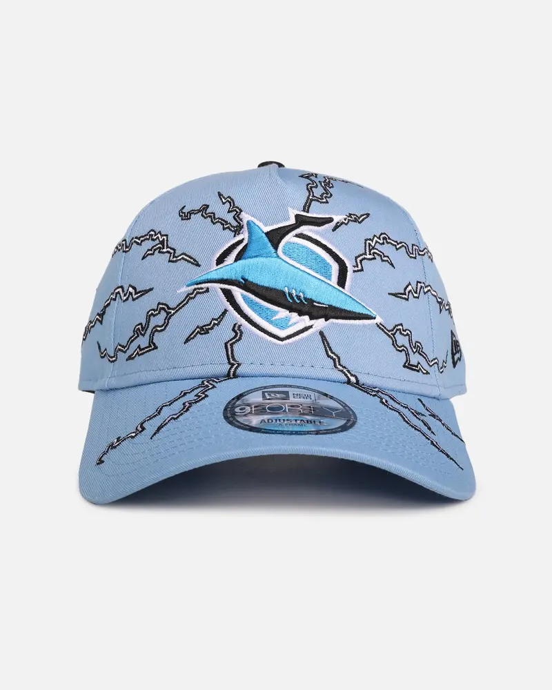 New Era Cronulla Sutherland Sharks 'Nrl Electric' 9Forty A-Frame Snapback Official Team Colour 1