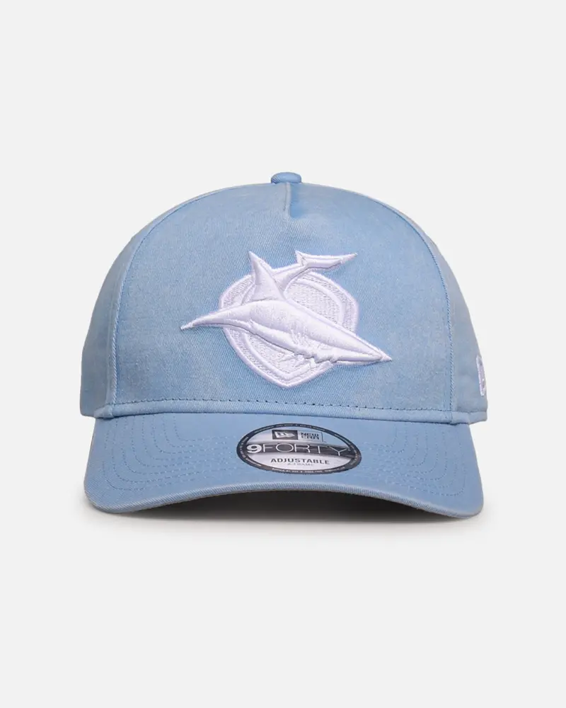 New Era Cronulla Sutherland Sharks 'Nrl Washed Otc' 9Forty A-Frame Snapback Pastel Blue 1