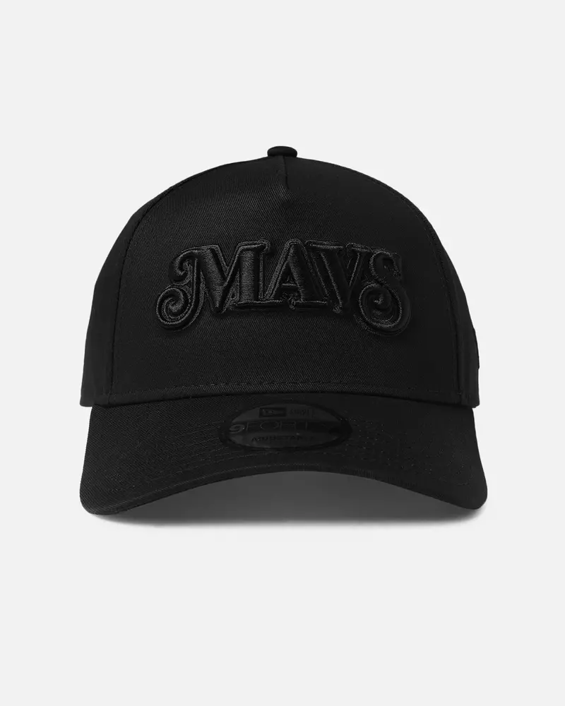 New Era Dallas Mavericks 'Nba Black On Black' 9Forty A-Frame Snapback Black 1