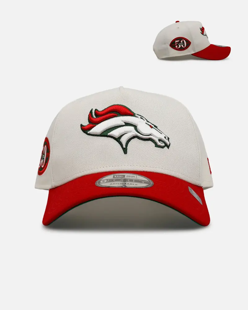 New Era Denver Broncos 'Strawberry' 9Forty A-Frame Snapback Chrome/Red 1