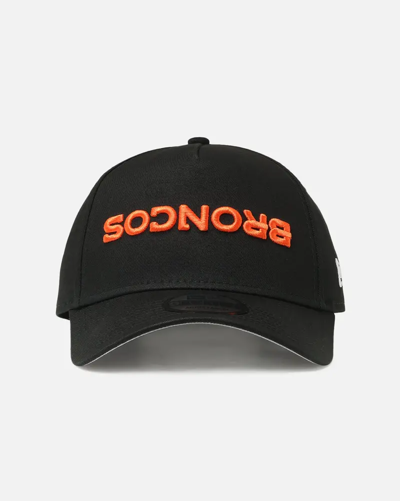 New Era Denver Broncos 'Upside Down Logo' 9Forty A-Frame Snapback Black 1
