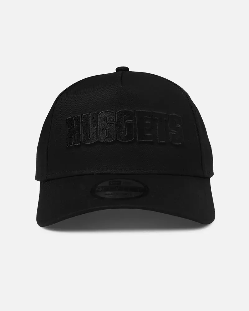 New Era Denver Nuggets 'Nba Black On Black' 9Forty A-Frame Snapback Black 1