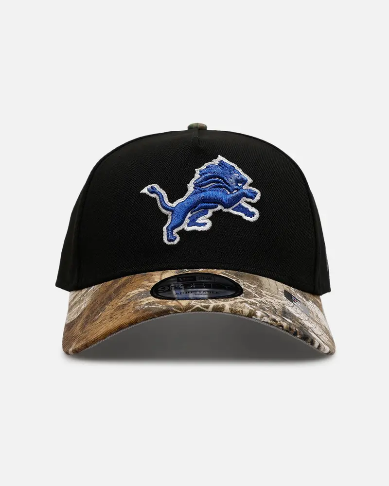 New Era Detroit Lions 'Black Crown Realtree Visor' 9Forty A-Frame Snapback Realtree Edge/Black 1