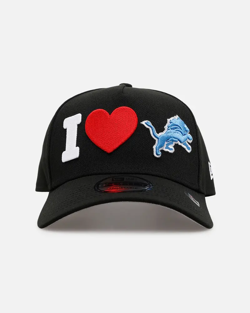 New Era Detroit Lions 'Love' 9Forty A-Frame Snapback Black 1