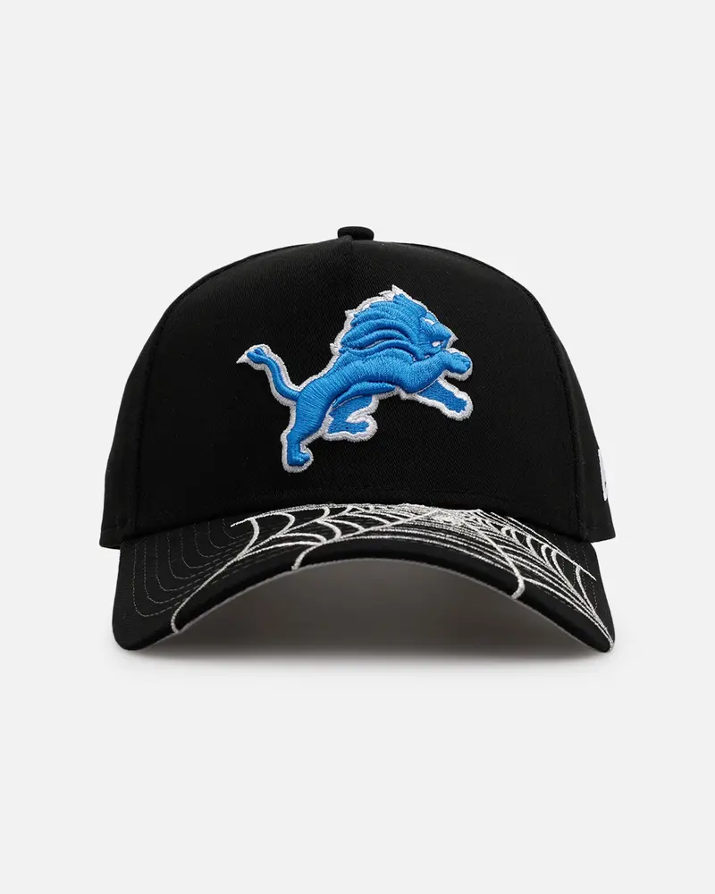 New Era Detroit Lions 'Spider Web Visor' 9Forty A-Frame Snapback Black 1