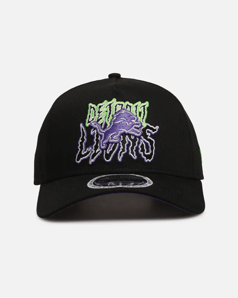 New Era Detroit Lions 'Spooky Script' 9Forty A-Frame Snapback Black/Green/Purple 1