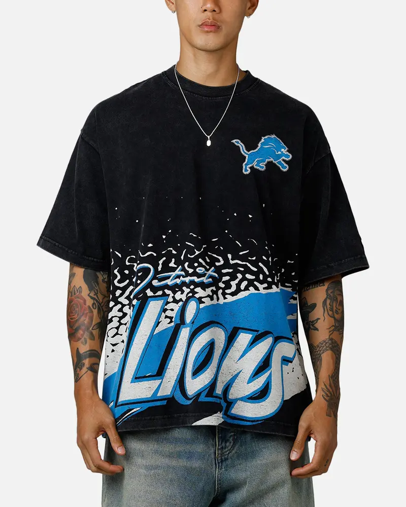 New Era Detroit Lions Sport Class T-Shirt Washed Black 1