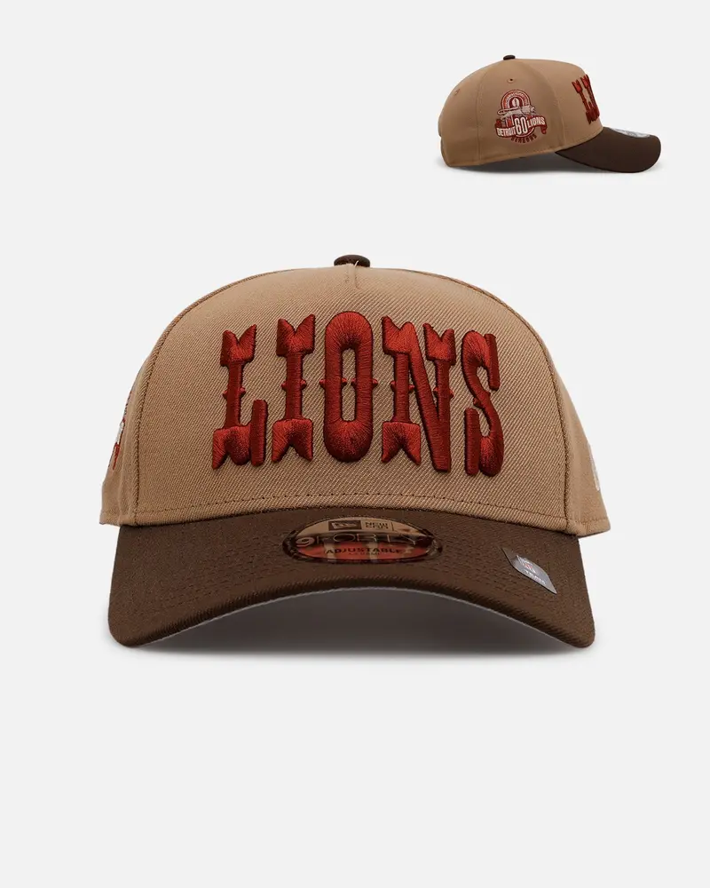 New Era Detroit Lions 'Thanksgiving Football' 9Forty A-Frame Snapback Khaki 1