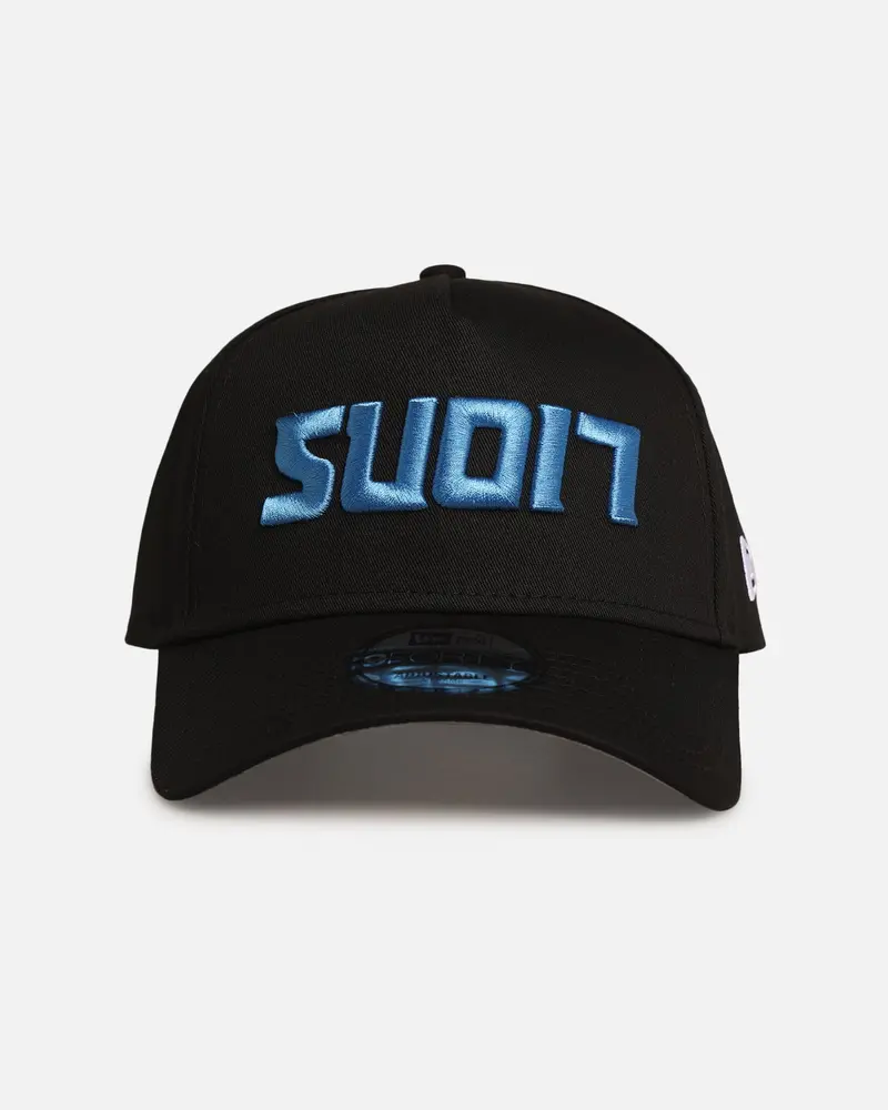 New Era Detroit Lions 'Upside Down Logo' 9Forty A-Frame Snapback Black 1