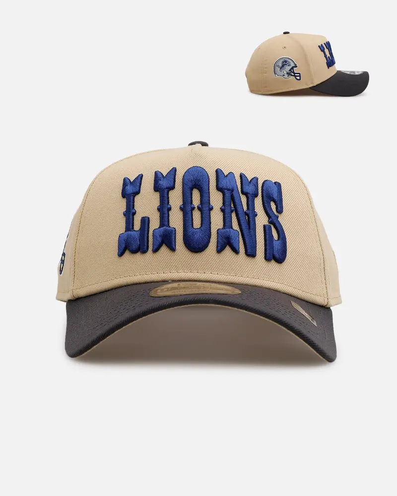 New Era Detroit Lions 'Vintage' 9Forty A-Frame Snapback Vegas Gold 1
