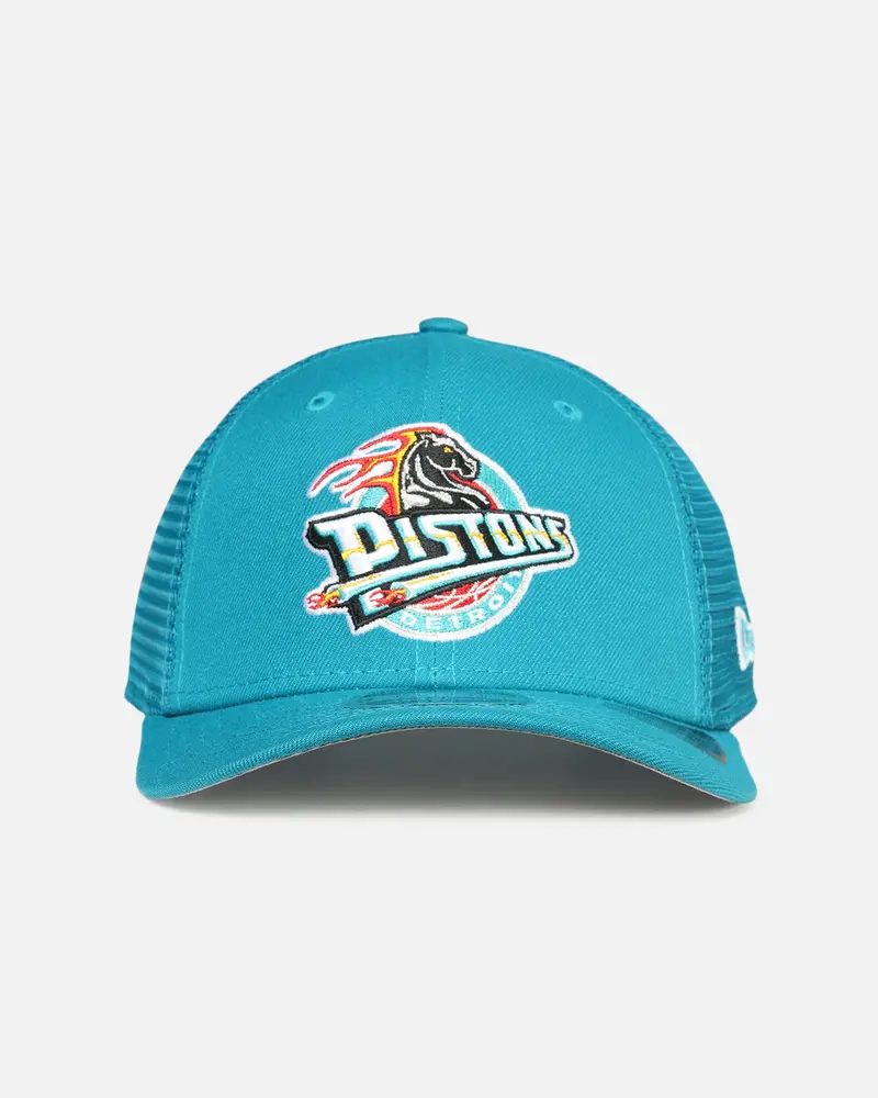 New Era Detroit Pistons 'Hwc' 9Seventy Trucker Stretch Snapback Turquoise 1
