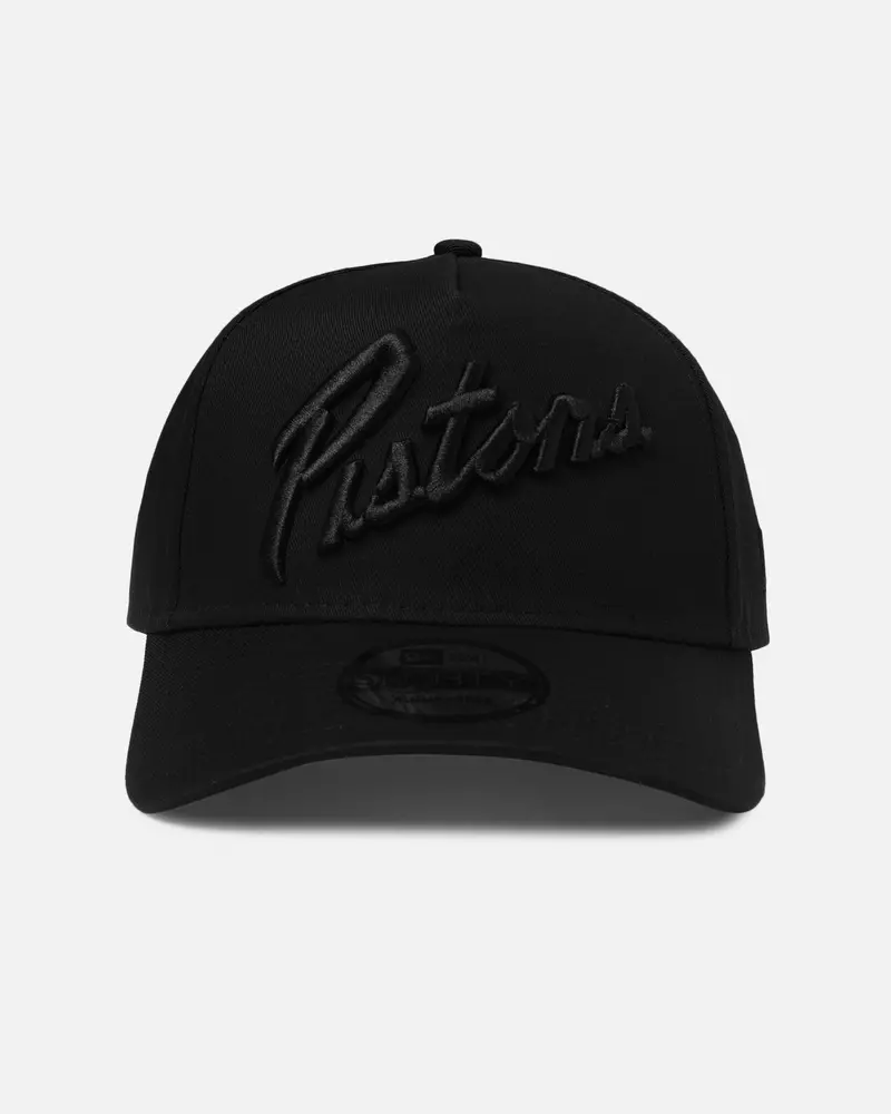 New Era Detroit Pistons 'Nba Black On Black' 9Forty A-Frame Snapback Black 1