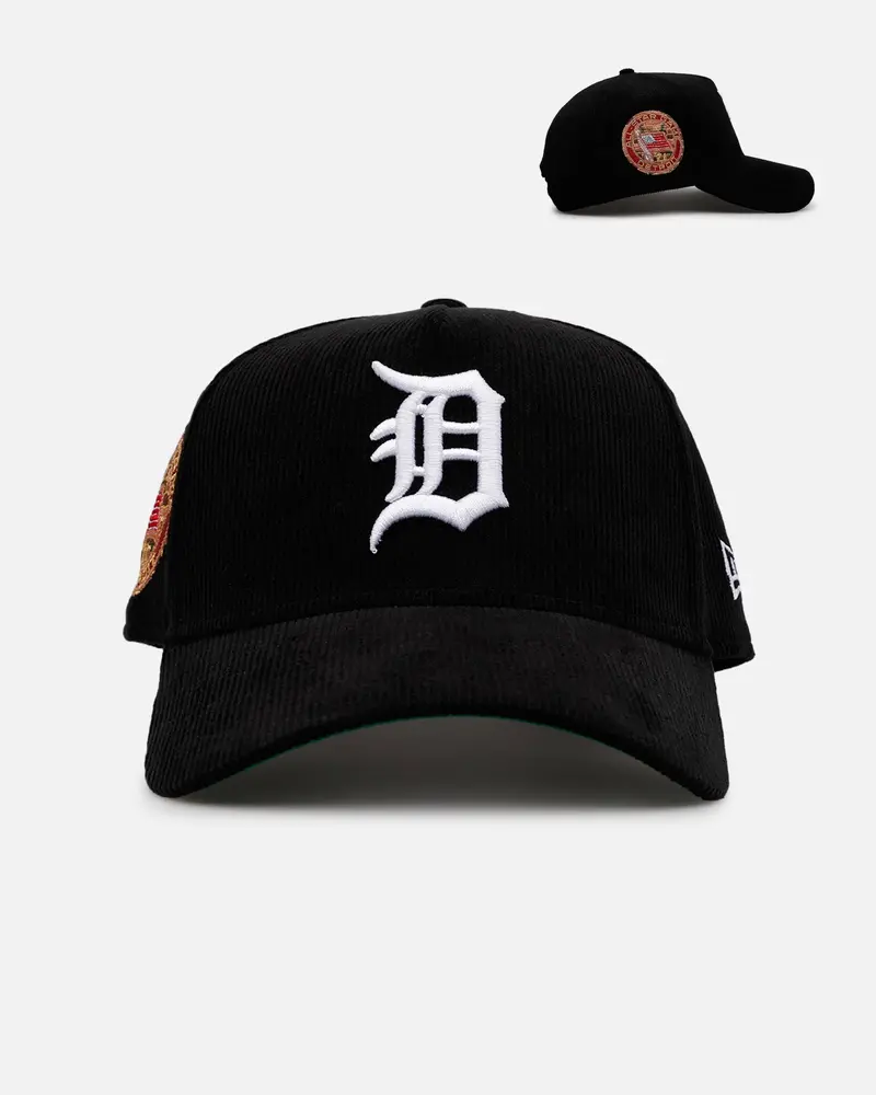 New Era Detroit Tigers 'Black Cord' 9Forty A-Frame Corduroy Snapback Black 1