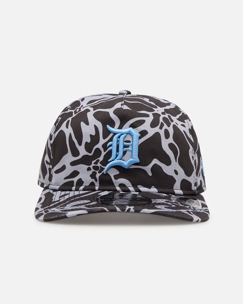 New Era Detroit Tigers 'Brushed Cotton' 19Twenty Strapback Black/Light Blue 1