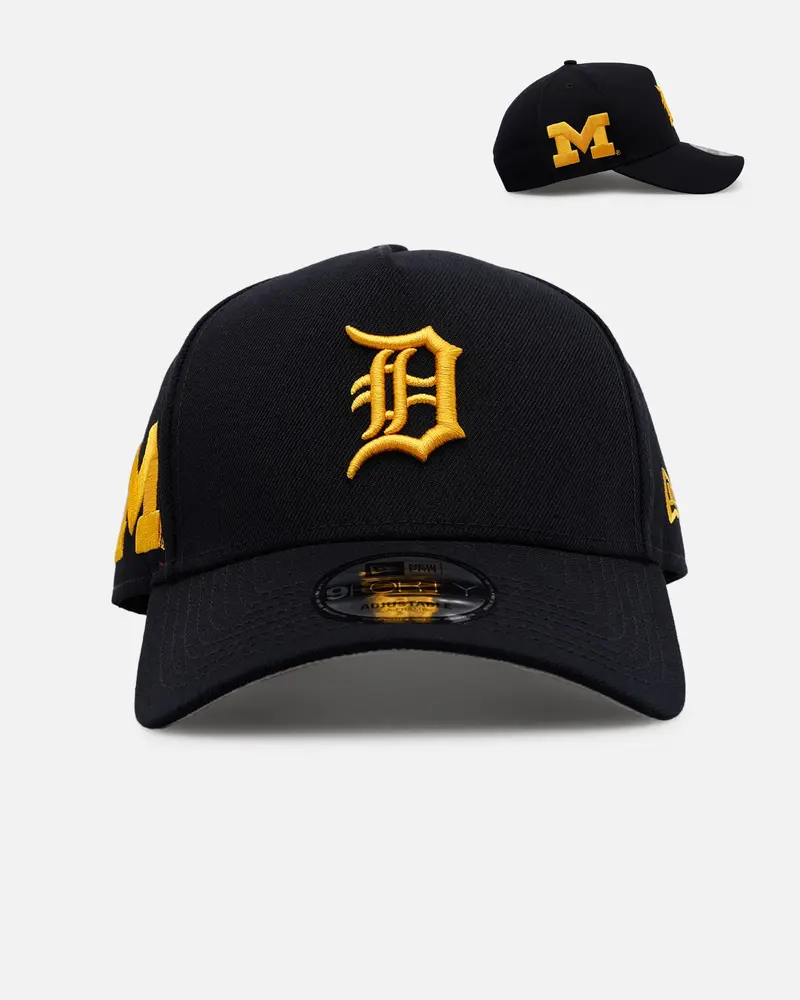 New Era Detroit Tigers 'College Crossover' University Of Michigan 9Forty A-Frame Snapback Official Team Color 1