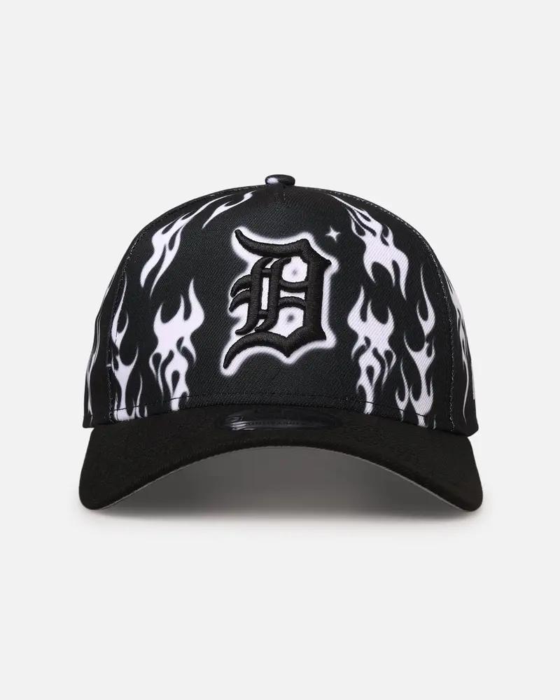 New Era Detroit Tigers 'Crown Flames' 9Ofrty A-Frame Snapback Black/White 1