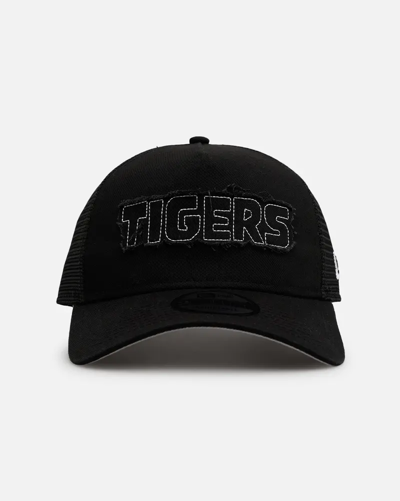 New Era Detroit Tigers 'Distressed' 9Forty A-Frame Trucker Snapback Black/White 1