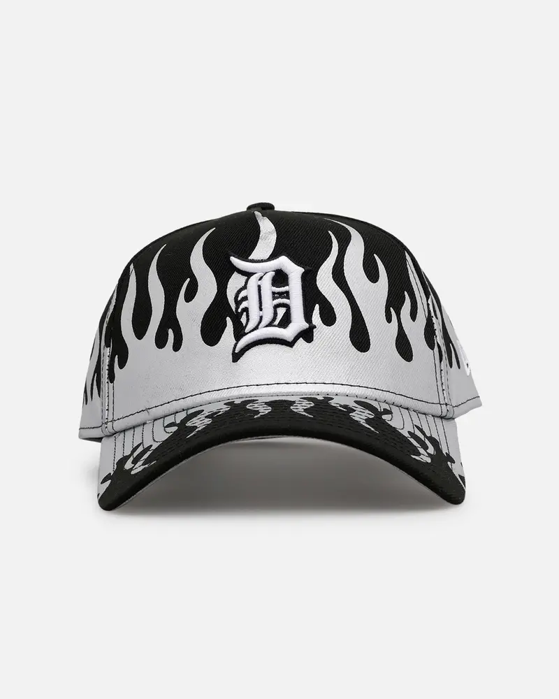 New Era Detroit Tigers 'Metallic Flames' 9Forty A-Frame Snapback Black/Silver 1