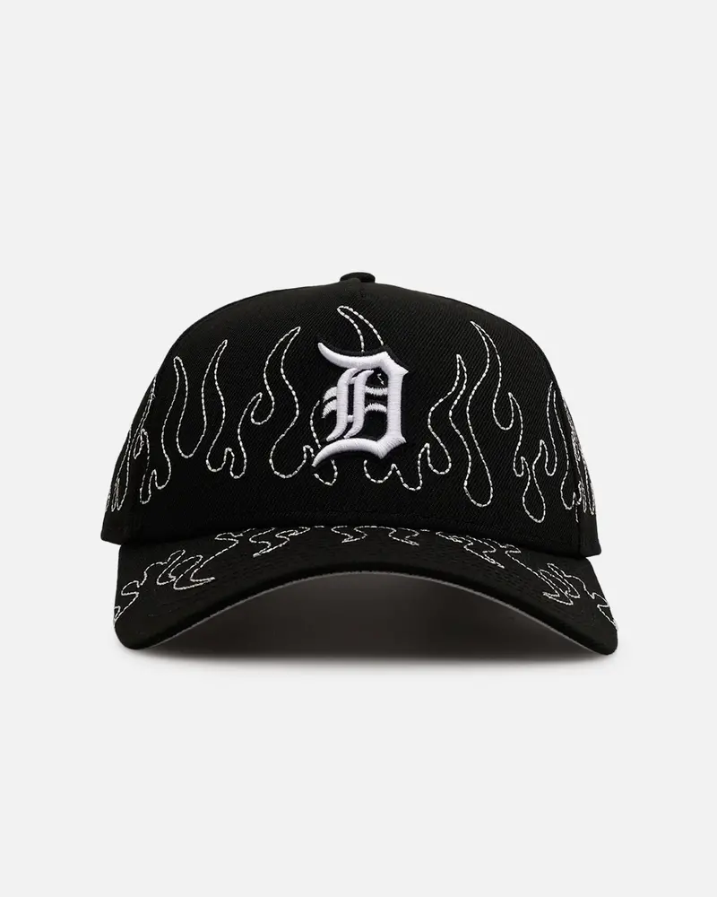 New Era Detroit Tigers 'Outline Flames' 9Forty A-Frame Snapback Black 1